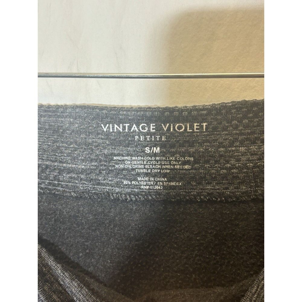 Vintage Violet Women Tight Black Leggings S/M K9 - Picture 2 of 3